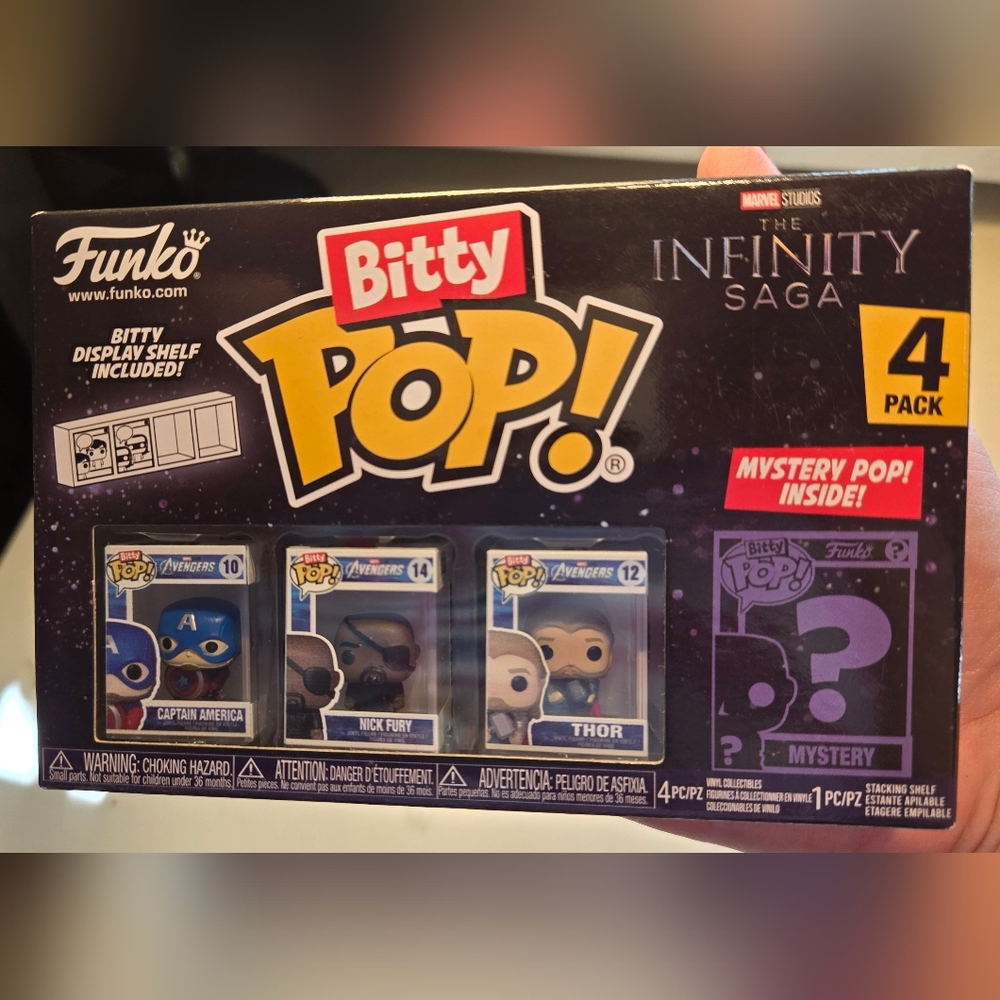 Funko Bitty Pop! Marvel Studios The Infinity Saga 4-Pack Captain America, Thor
